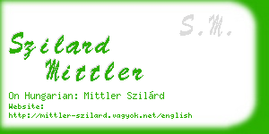 szilard mittler business card